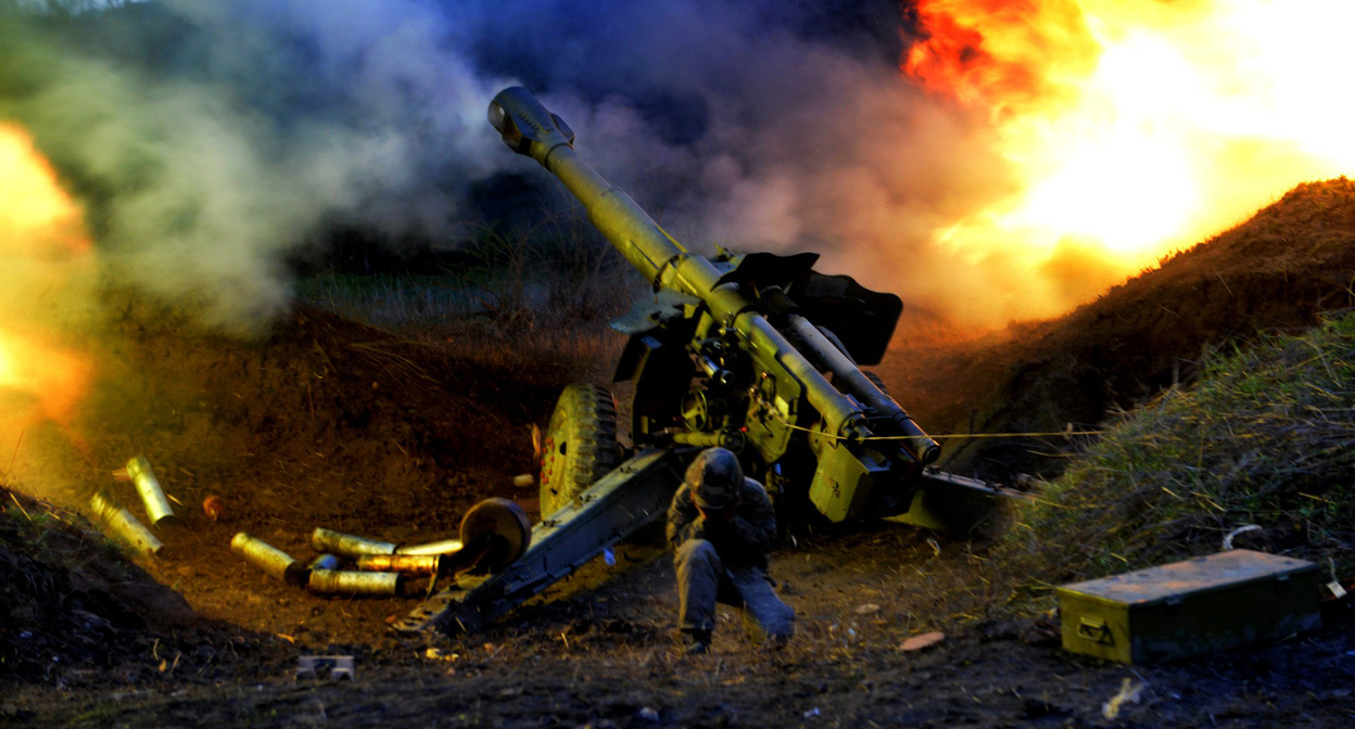 Крупнокалиберное орудие. Фото https://vk.com/armenia_military_portal Крупнокалиберное орудие. Фото https://vk.com/armenia_military_portal