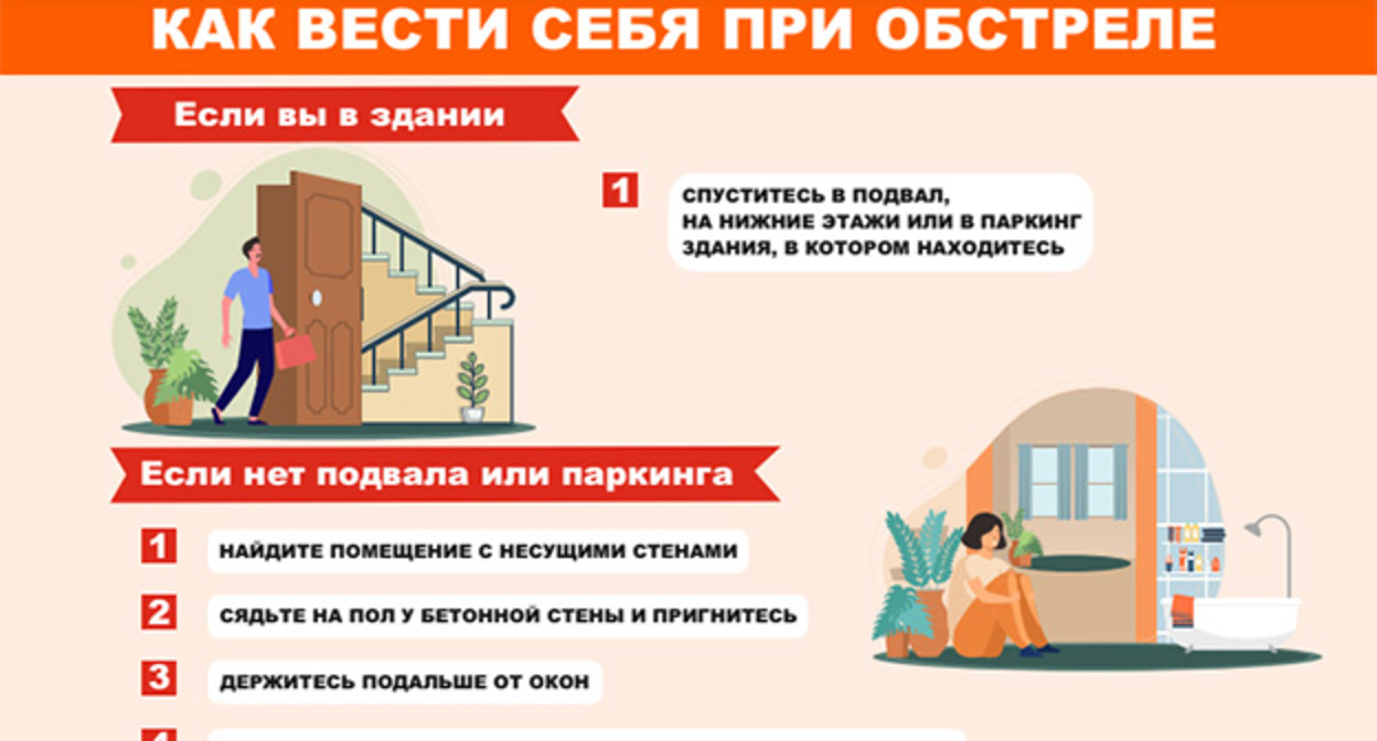Фрагмент памятки на случай обстрелов. Фото: https://61.mchs.gov.ru/deyatelnost/p+ropaganda/deyastviya-naseleniya-pri-obstrele Фрагмент памятки на случай обстрелов. Фото: https://61.mchs.gov.ru/deyatelnost/p+ropaganda/deyastviya-naseleniya-pri-obstrele