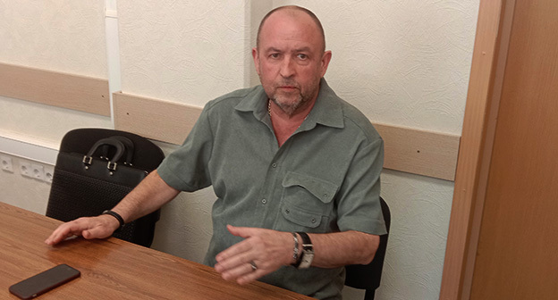 Адвокат Сергей Злобин в зале суда. Фото Вячеслава Ященко для "Кавказского узла" Адвокат Сергей Злобин в зале суда. Фото Вячеслава Ященко для "Кавказского узла"