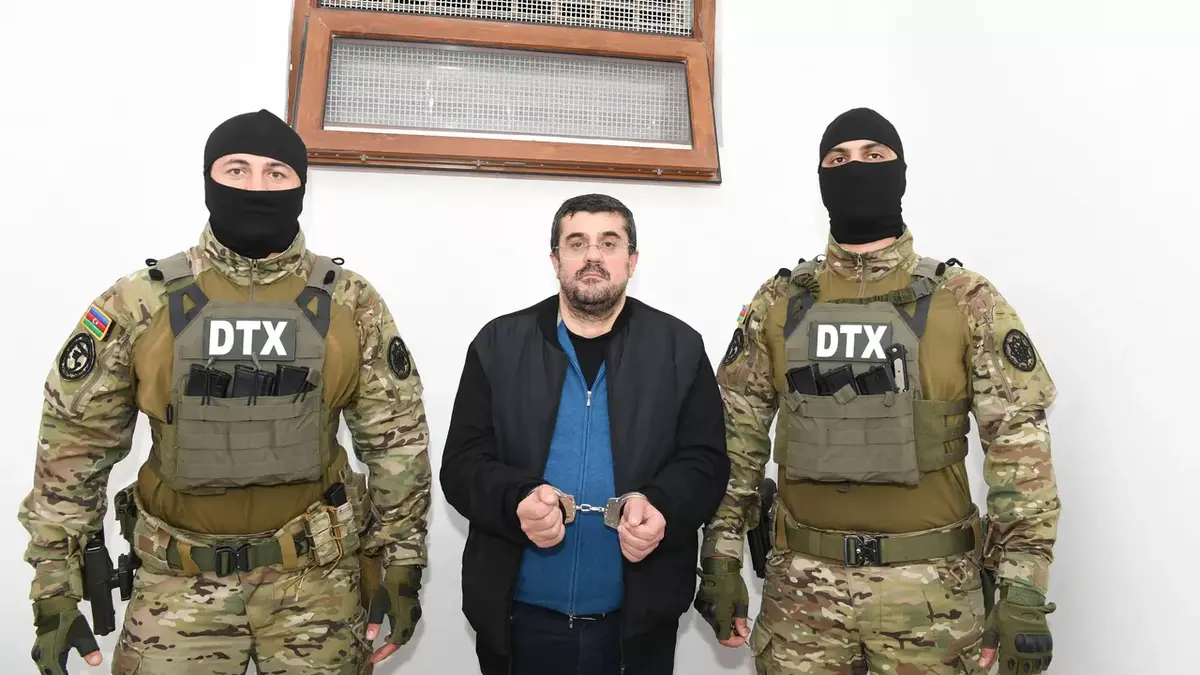 Задержание Араика Арутюняна. Фото : Служба государственной безопасности Азербайджана