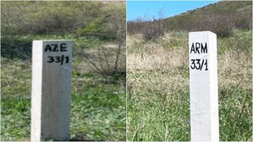 Пограничные столбы на линии демаркации армяно-азербайджанской границы. Фото: vesti.az
и https://www.facebook.com/nikol.pashinyan/posts/pfbid0pZzVu6mFvNyBRELuo6wPASG4WDkDjPZxVF91QPc69VyKR5mTR7ApWA8c3fnhkiBfl принадлежит компании Meta деятельность которой запрещена в России.