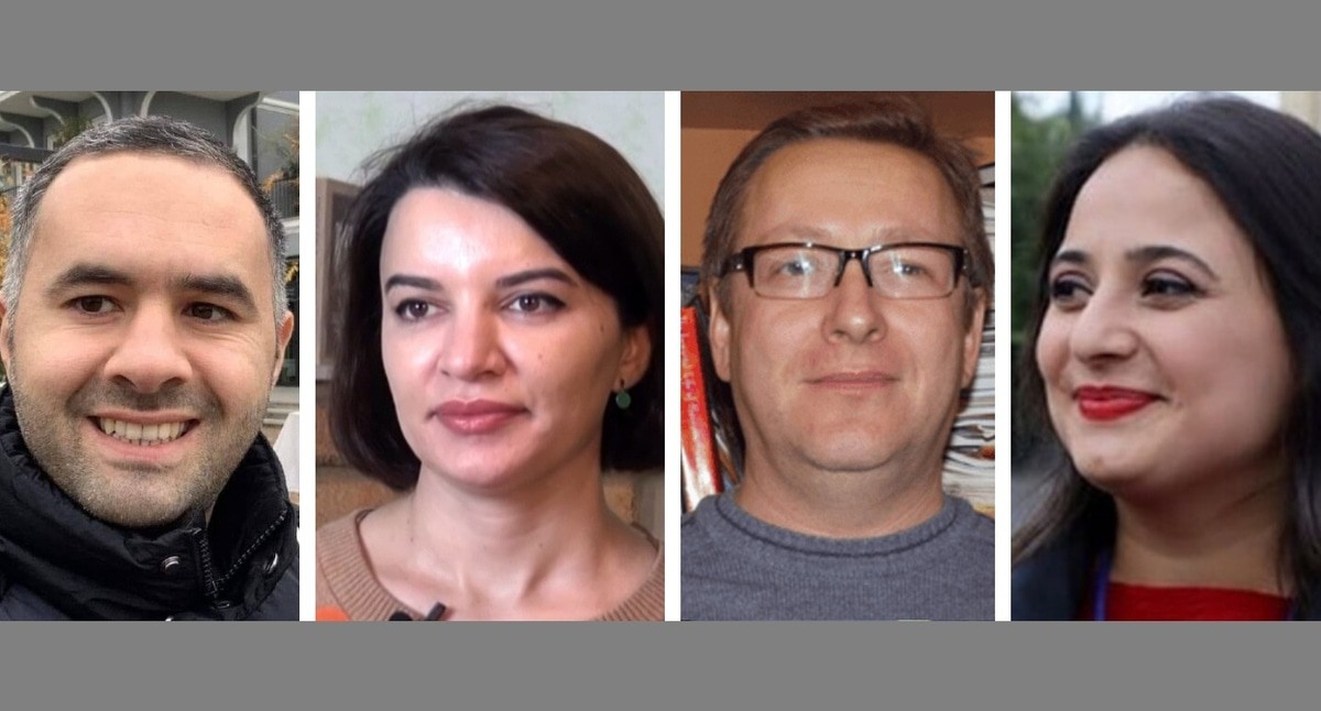 Ульви Гасанли, фото: https://tlgrm.ru/channels/@Bagramyan26/54388, Севиндж Вагифгызы, кадр видео Amerikanın Səsi / YouTube www.youtube.com/watch?v=MXAHM9xLj6Y, Хафиз Бабалы, фото: Институт свободы и безопасности репортеров https://www.irfs.org/news-feed/real-movement-member-questioned-by-police-over-a-planned-roundtable-event-january-22, Наргиз Абсаламова, фото: Ульвия Али, Mеydan.tv. Коллаж "Кавказского узла". Ульви Гасанли, фото: https://tlgrm.ru/channels/@Bagramyan26/54388, Севиндж Вагифгызы, кадр видео Amerikanın Səsi / YouTube www.youtube.com/watch?v=MXAHM9xLj6Y, Хафиз Бабалы, фото: Институт свободы и безопасности репортеров https://www.irfs.org/news-feed/real-movement-member-questioned-by-police-over-a-planned-roundtable-event-january-22, Наргиз Абсаламова, фото: Ульвия Али, Mеydan.tv. Коллаж "Кавказского узла".