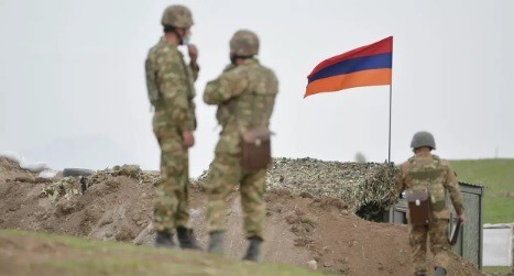 Армянские военнослужащие на границе с Азербайджаном. Фото: аппарат президента Республики Армения
Армянские военнослужащие на границе с Азербайджаном. Фото: аппарат президента Республики Армения