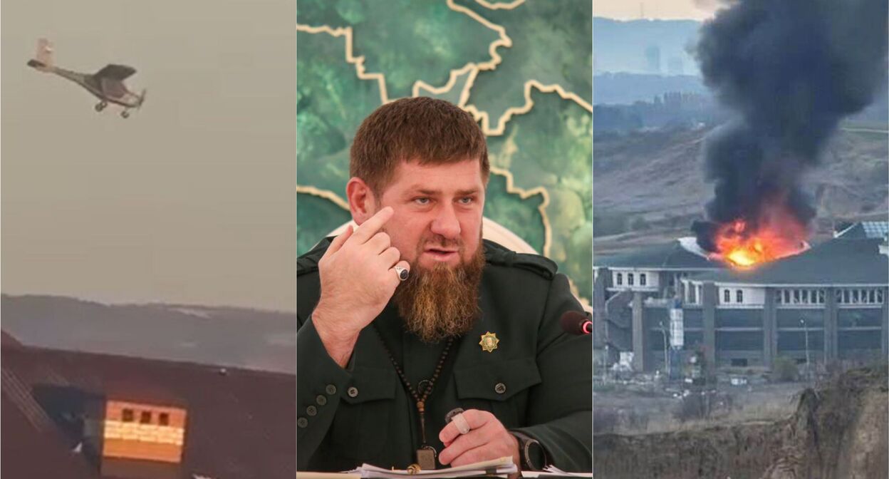 Беспилотники в Чечне. Фото: Telegram-канал abu saddam shisha, скриншот https://chechnyatoday.com/news/380710, источник "Кавказского узла" в Чечне
