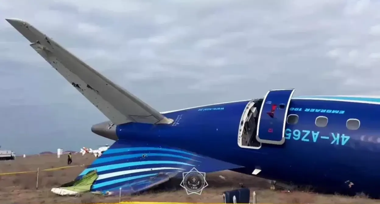 Крушение самолета под Актау. 25 декабря 2024 г. Фото: МЧС Республики Казахстан