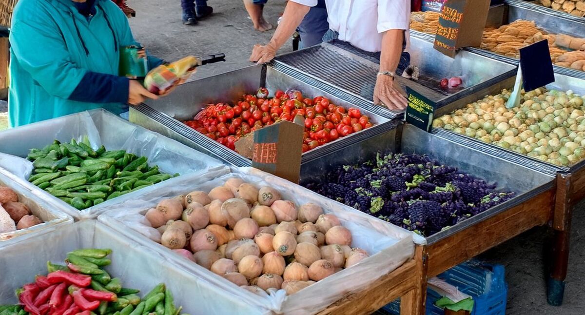 Рынок. Иллюстрация создана "Кавказским узлом" с помощью ИИ в программе Photoshop