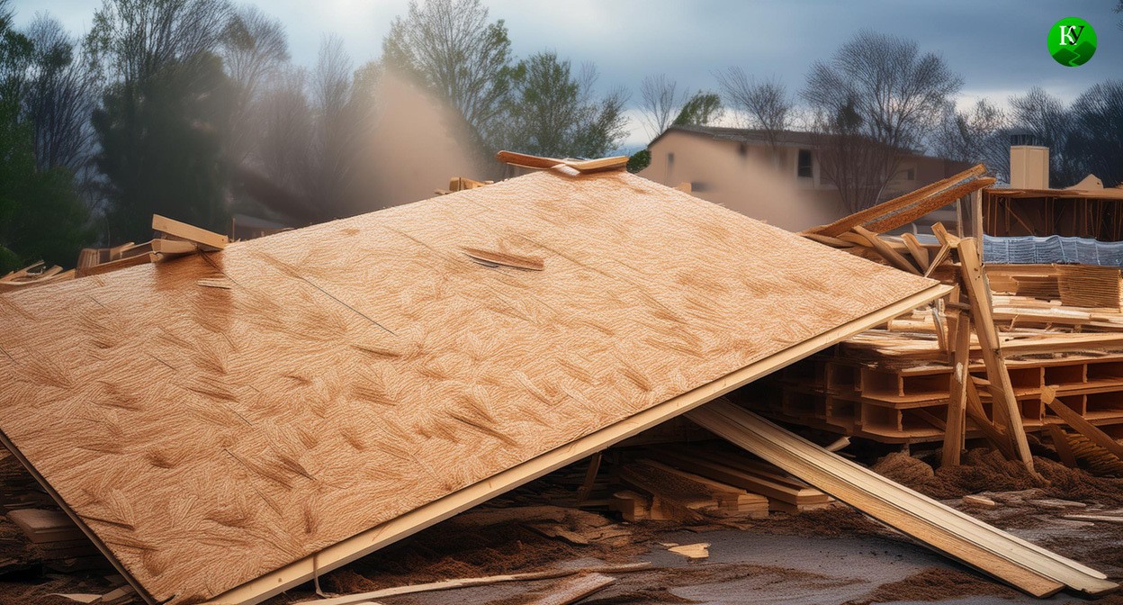 Лист фанеры. Иллюстрация создана "Кавказским узлом" с помощью ИИ в программе Photoshop