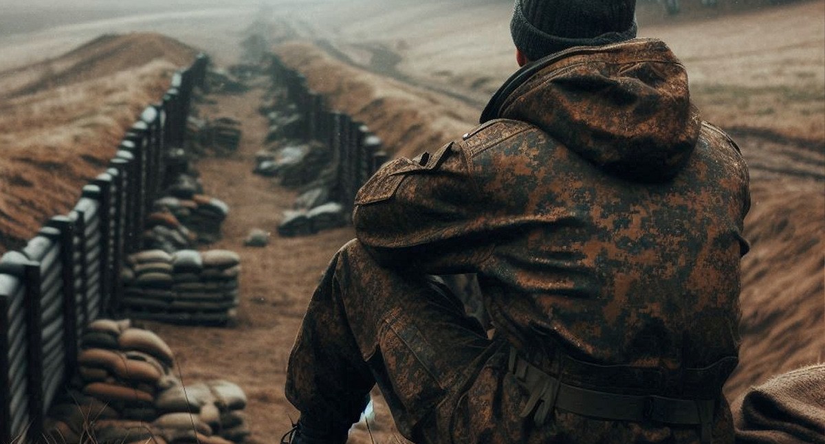 Военный на СВО. Иллюстрация создана "Кавказским узлом" с помощью ИИ в программе Copilot