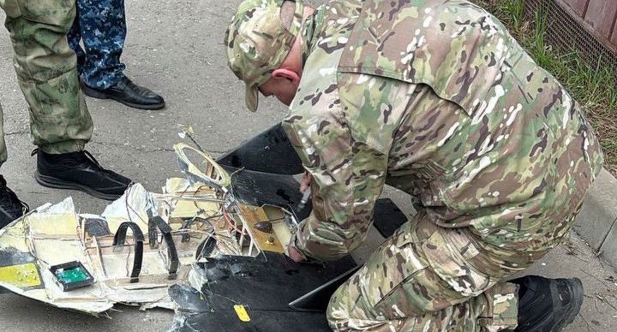 Саперы обезвредили БПЛА в Аксае. Скриншот публикации в телеграм-канале врио губернатора Ростовской области Юрия Слюсаря https://t.me/Yuri_Slusar/2000