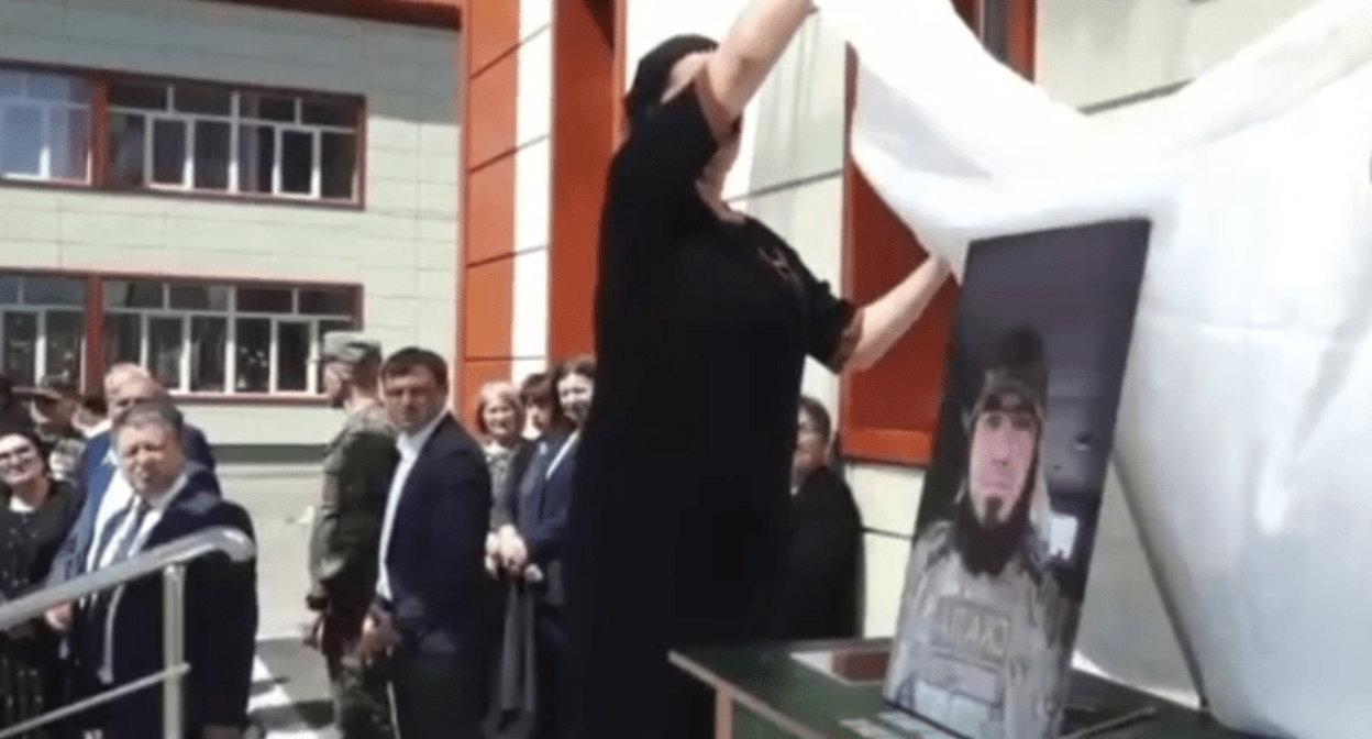 Портрет Кантемира Ансокова. Стоп-кадр видео администрации Терского района от 20.04.25, https://t.me/terek_news/9307