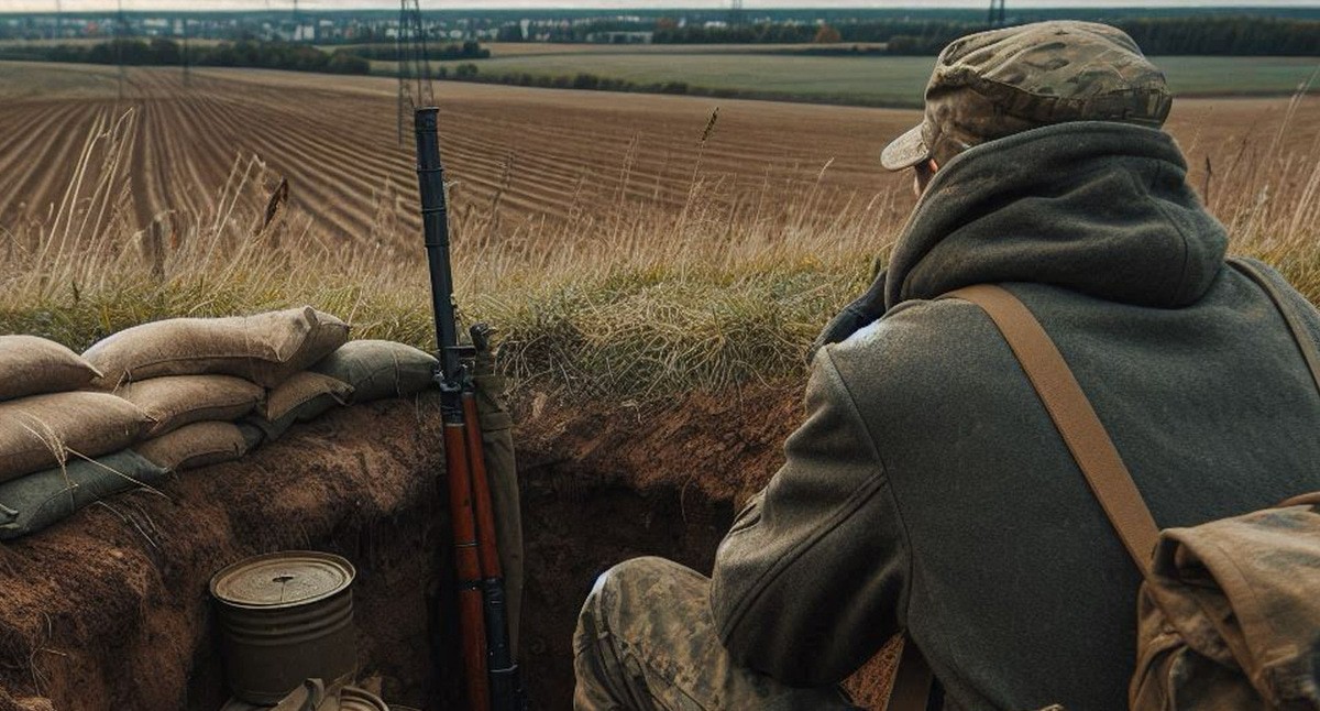 Военный на СВО. Иллюстрация создана "Кавказским узлом" с помощью ИИ в программе Copilot