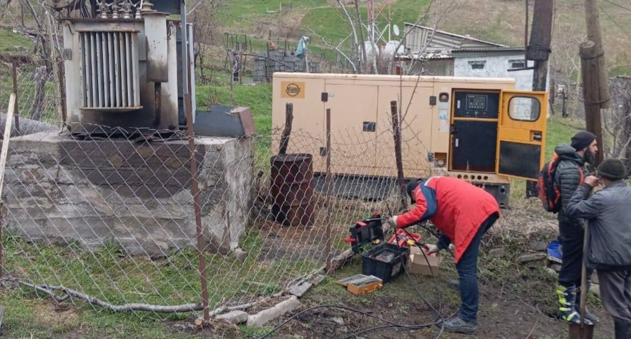 Восстановление энергоснабжения в Дагестане. Фото из телеграм-канала "Дагэнерго" https://t.me/rossetiskdagenergo/1813