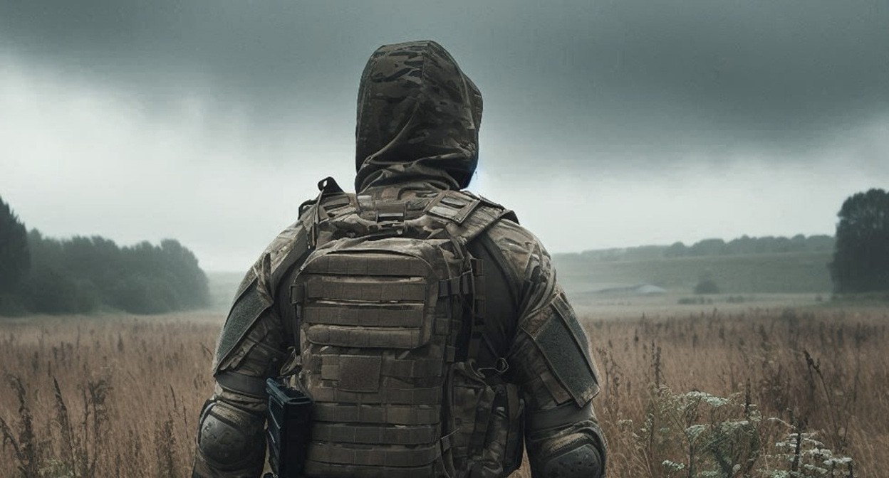 Военнослужащий. Иллюстрация создана "Кавказским узлом" с помощью ИИ в программе Copilot