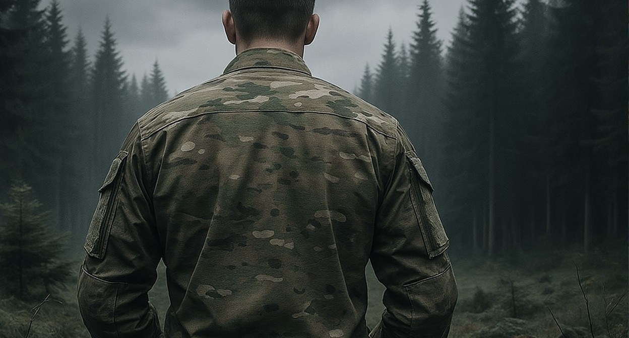 Военный на СВО. Иллюстрация создана «Кавказским узлом» с помощью ИИ в программе Copilot