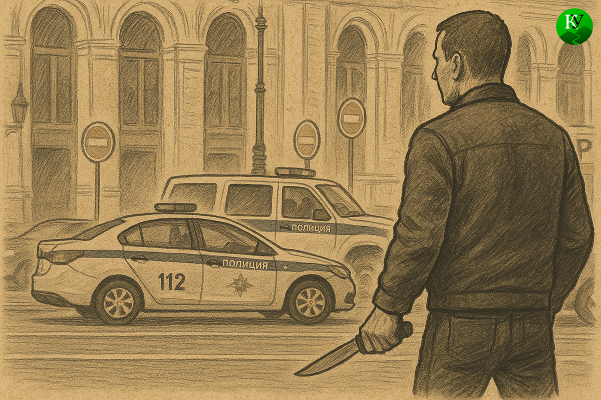 Человек с ножом. Иллюстрация создана "Кавказским узлом" с помощью ИИ в программе Copilot