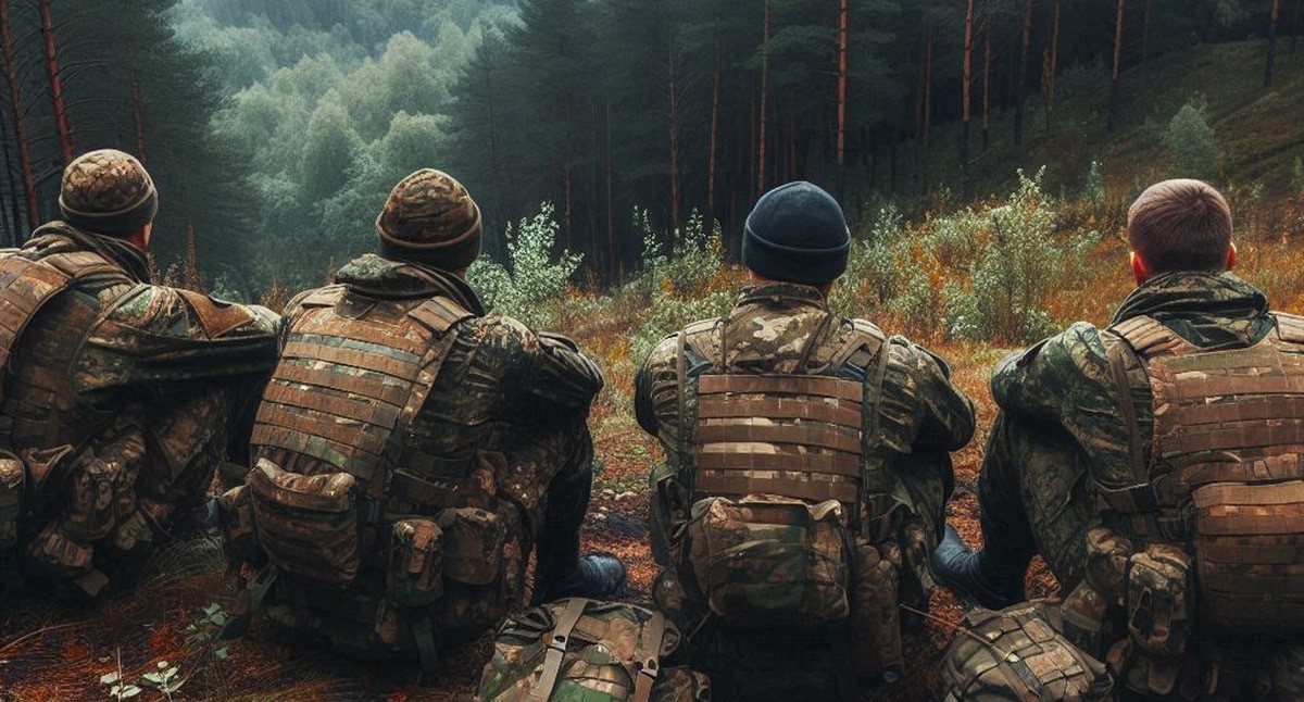 Военнослужащие. Иллюстрация создана "Кавказским узлом" с помощью ИИ в программе Copilot