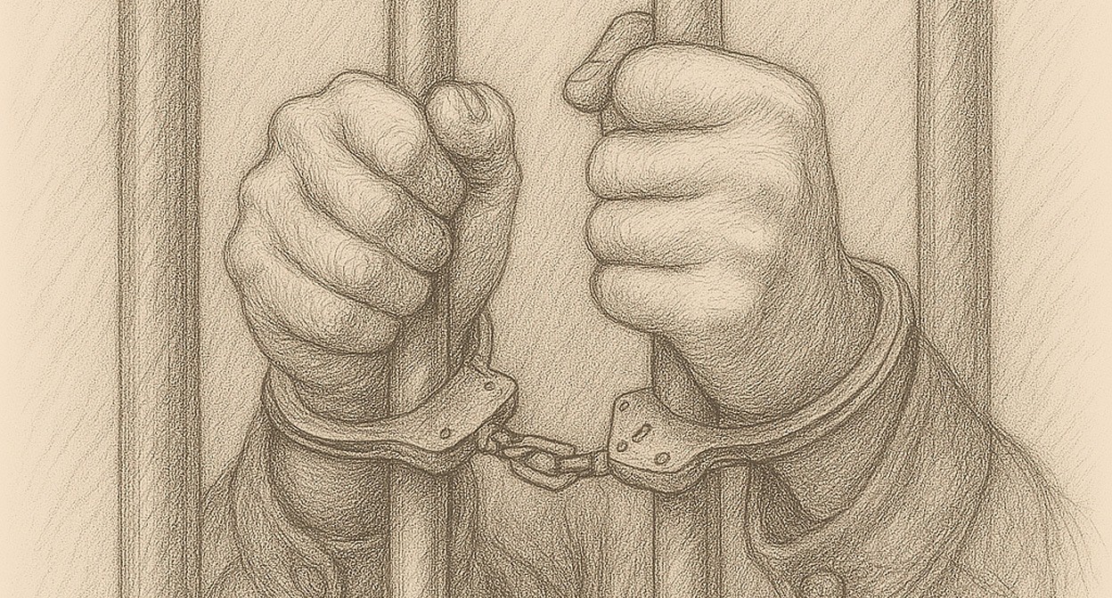 Руки в наручниках. Иллюстрация создана «Кавказским узлом» с помощью ИИ в программе Copilot