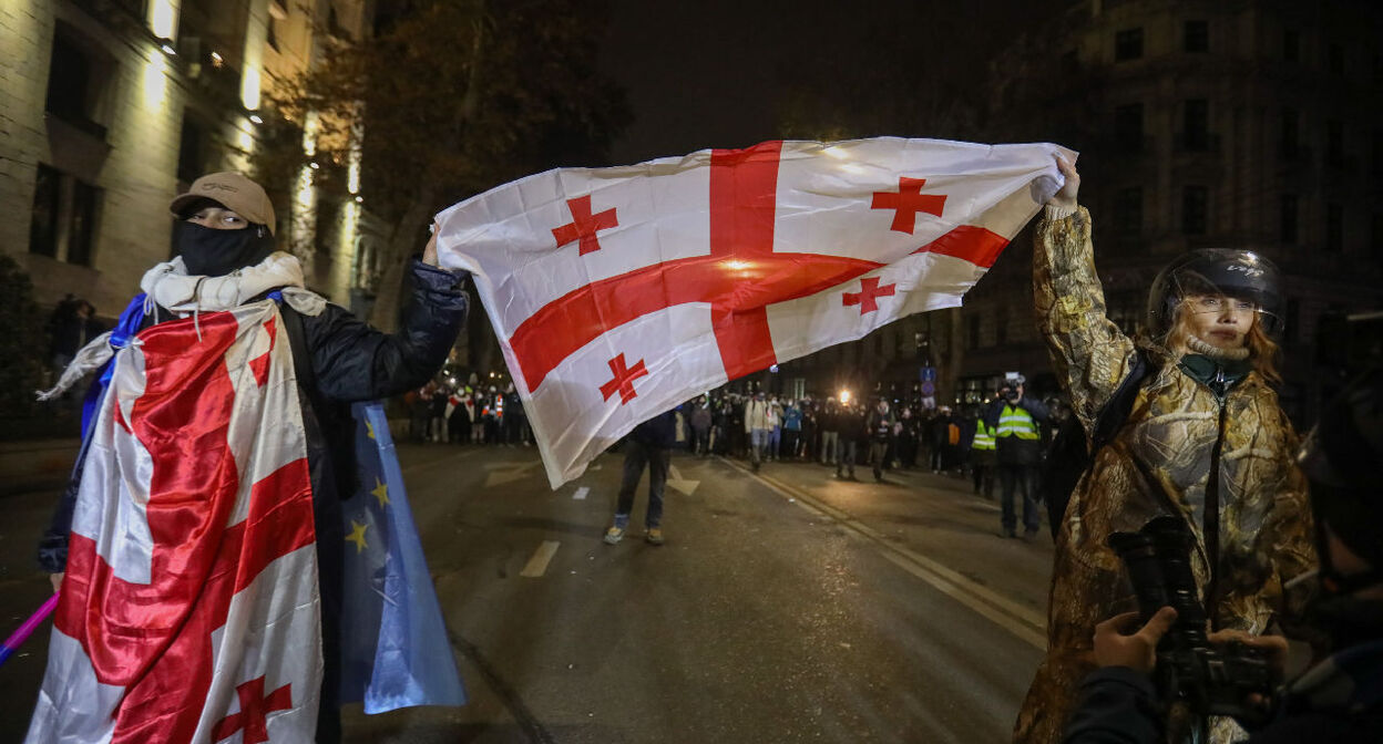 Акция протеста. Декабрь 2024 г. Фото Азиза Каримова для "Кавказского узла"