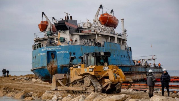 Затонувший танкер. Фото: Минтранс РФ