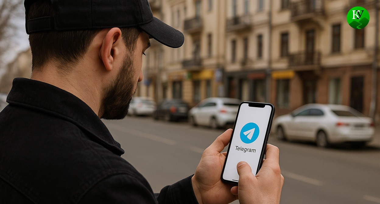 Мужчина со смартфоном. Иллюстрация создана «Кавказским узлом» с помощью ИИ в программе Copilot
