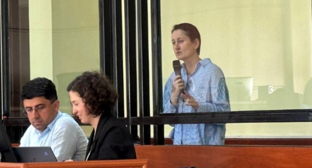 Мзия Амаглобели в суде. 9 июня 2025 года. Фото "Батумелеби".