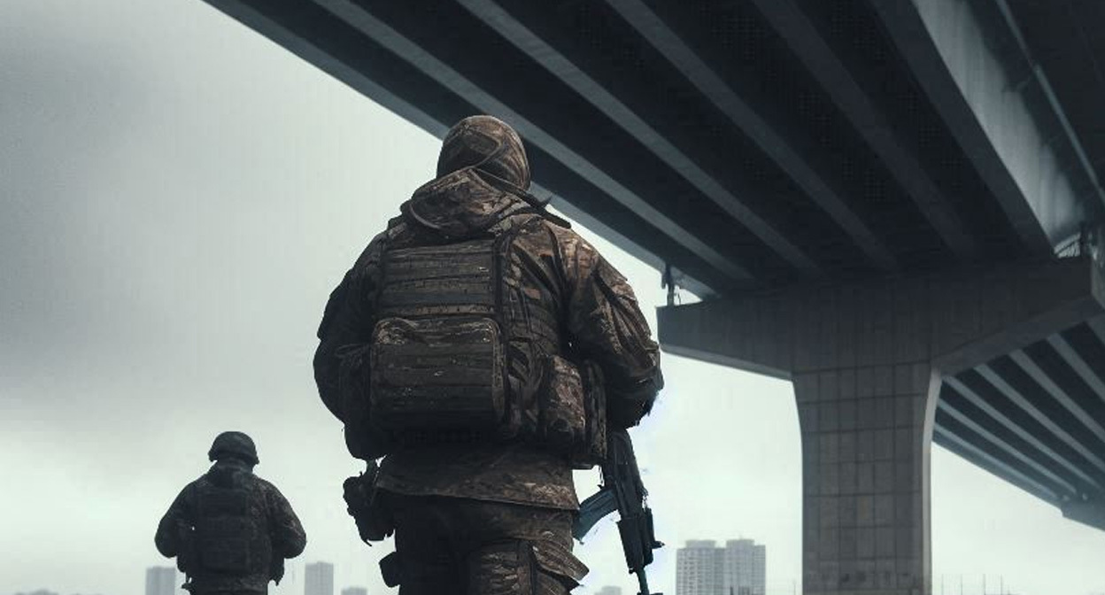 Военные на СВО. Иллюстрация создана «Кавказским узлом» с помощью ИИ в программе Copilot