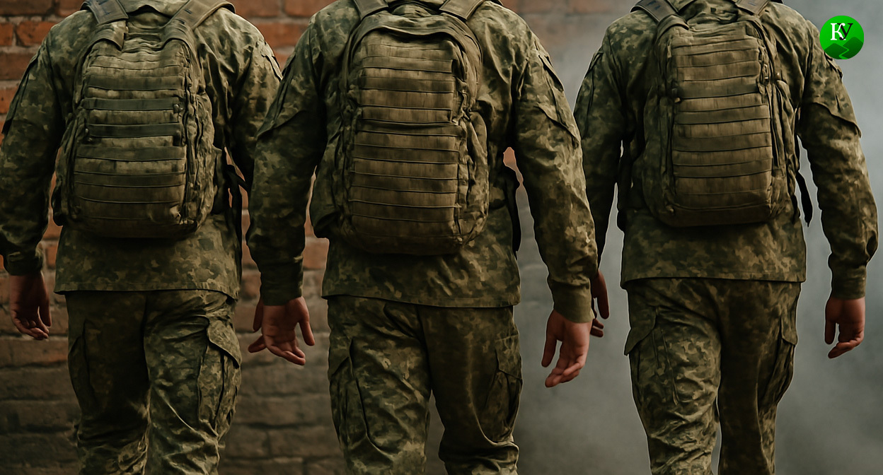 Военные на СВО. Иллюстрация создана «Кавказским узлом» с помощью ИИ в программе Copilot