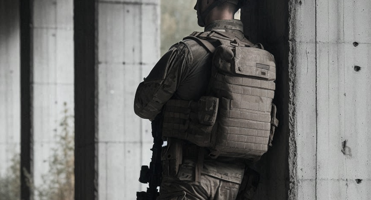 Военный на СВО. Иллюстрация создана «Кавказским узлом» с помощью ИИ в программе Copilot