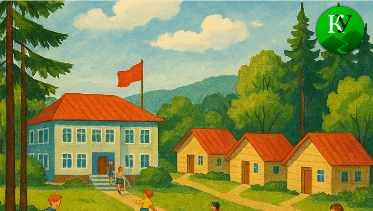 Детский лагерь. Иллюстрация создана "Кавказским узлом" с помощью ИИ в программе Copilot.