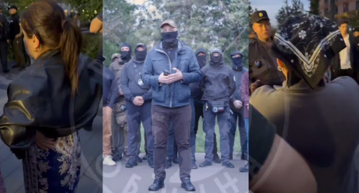 Конфликт в Люблино и представители "Русской общины". Стоп-кадр видео от 20.06.25, https://t.me/obshina_ru/24483