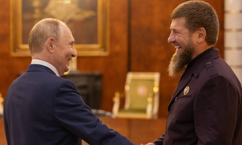 Владимир Путин и Рамзан Кадыров. Фото из телеграм-канала Рамзана Кадырова https://t.me/RKadyrov_95/5809
