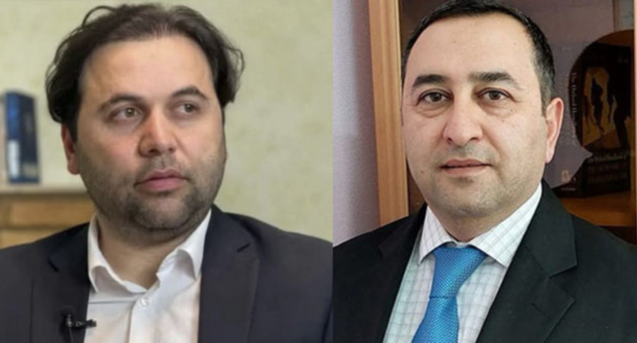 Мамед Мамедзаде (слева) и Башир Сулейманлы. Коллаж "Кавказского узла". Фото: https://www.meydan.tv, https://ru.apa.az/