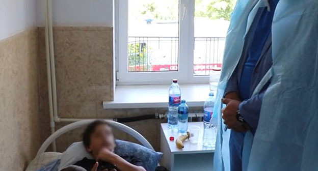 Госпитализированный ребенок, отравившийся водой. 9 июля 2025 г. Фото: t.me/Минздрав РД