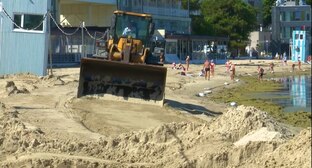 Разбор защитных валов на пляжах Анапы. Фото: оперштаб Краснодарского края