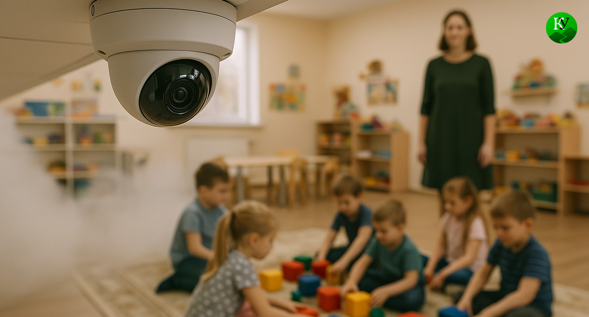 Камера в детском саду. Иллюстрация создана "Кавказским узлом" с помощью ИИ в программе Copilot
