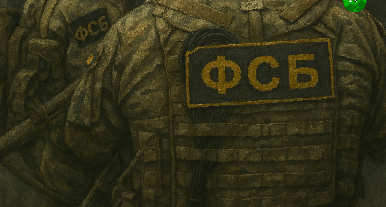 Сотрудники ФСБ. Иллюстрация создана "Кавказским узлом" с помощью ИИ в программе Copilot