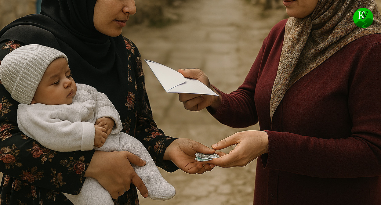 Покупка ребенка. Иллюстрация создана «Кавказским узлом» с помощью ИИ в программе Copilot