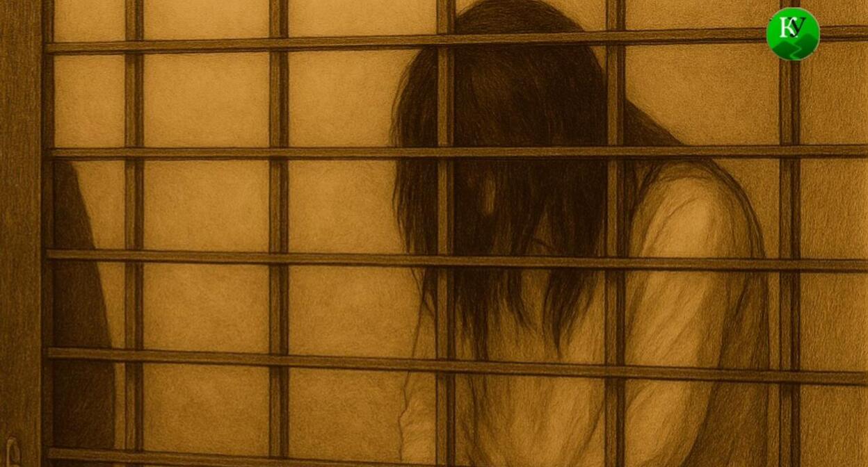 Женщина за решеткой. Иллюстрация "Кавказского узла", созданная с помощью программы Copilot