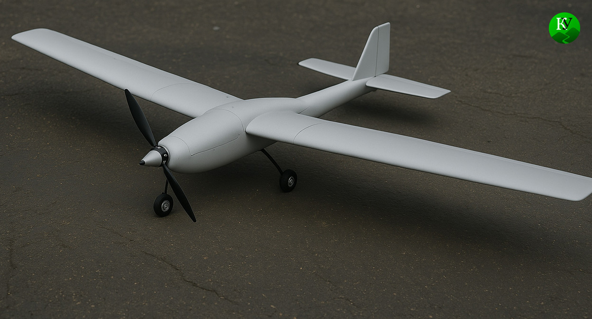 БПЛА на дороге. Иллюстрация создана "Кавказским узлом" с помощью ИИ в программе Copilot