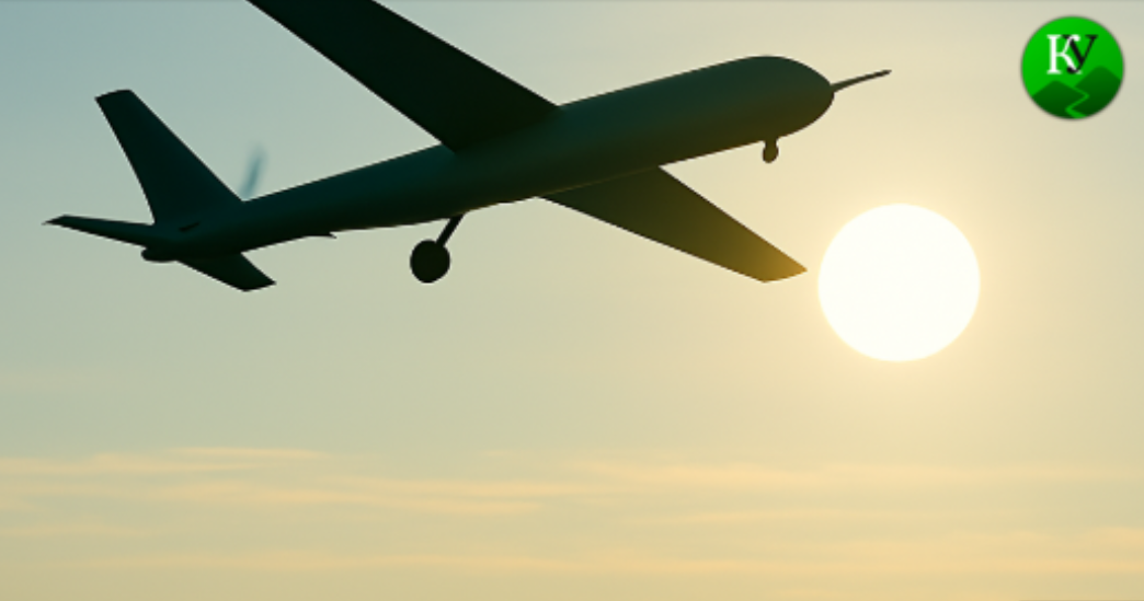 Беспилотник. Изображение создано "Кавказским узлом" при помощи ИИ в программе Copilot.

