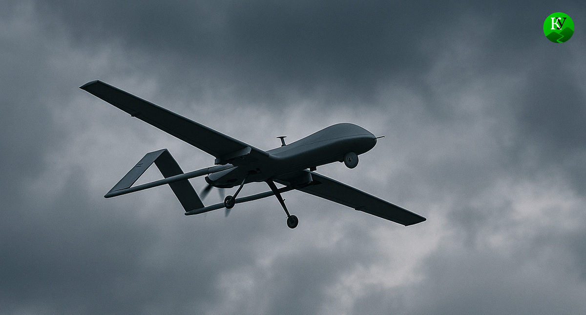 БПЛА в небе. Иллюстрация создана «Кавказским узлом» с помощью ИИ в программе Copilot