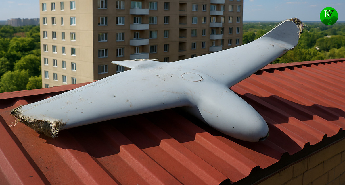 Обломки БПЛА. Иллюстрация создана "Кавказским узлом" с помощью ИИ в программе Copilot