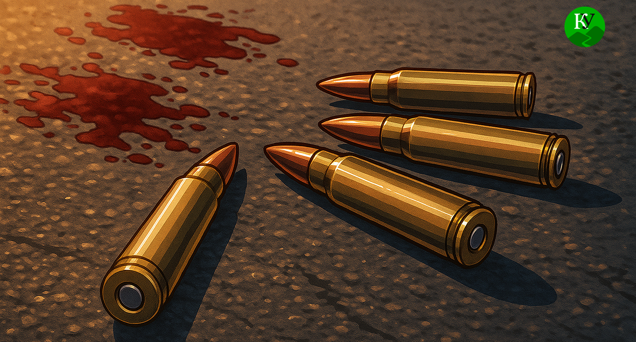 Патроны и кровь. Иллюстрация создана «Кавказским узлом» с помощью ИИ в программе ChatGPT