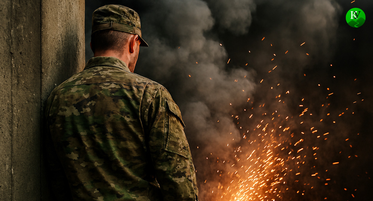 Военный на СВО. Иллюстрация создана "Кавказским узло" с помощью ИИ в программе Copilot