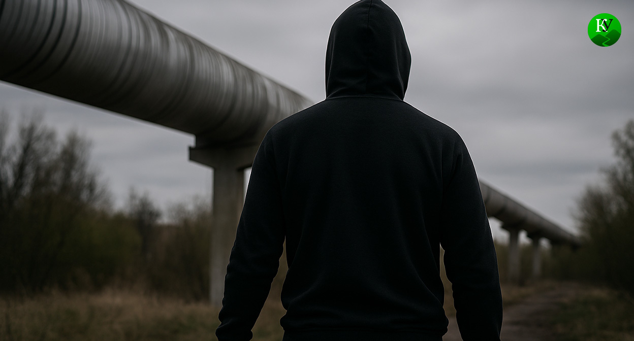 Мужчина изучает местность. Иллюстрация создана "Кавказским узлом" с помощью ИИ в программе Copilot