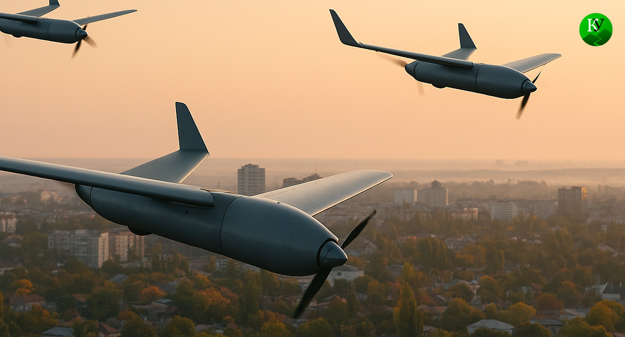 БПЛА. Иллюстрация создана "Кавказским узлом" с помощью ИИ в программе Copilot