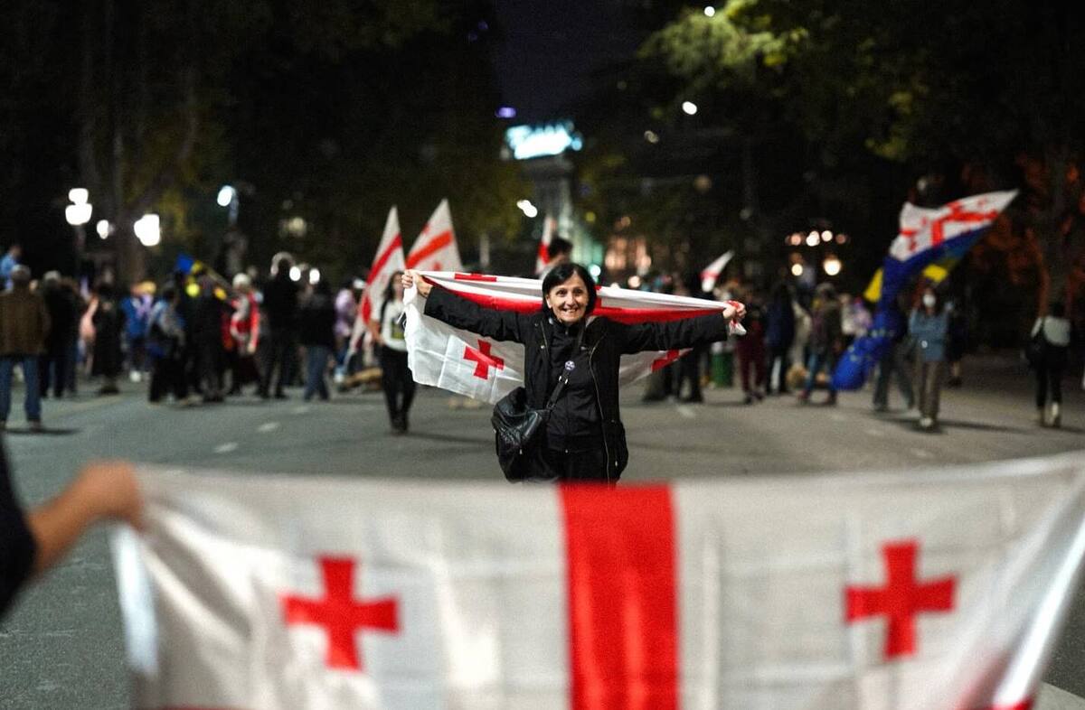 Протестующие на проспекте Руставели. Фото: Keto Mikadze / Publika