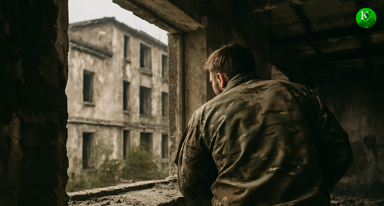 Военный на СВО. Иллюстрация создана "Кавказским узлом" с помощью ИИ в программе Copilot