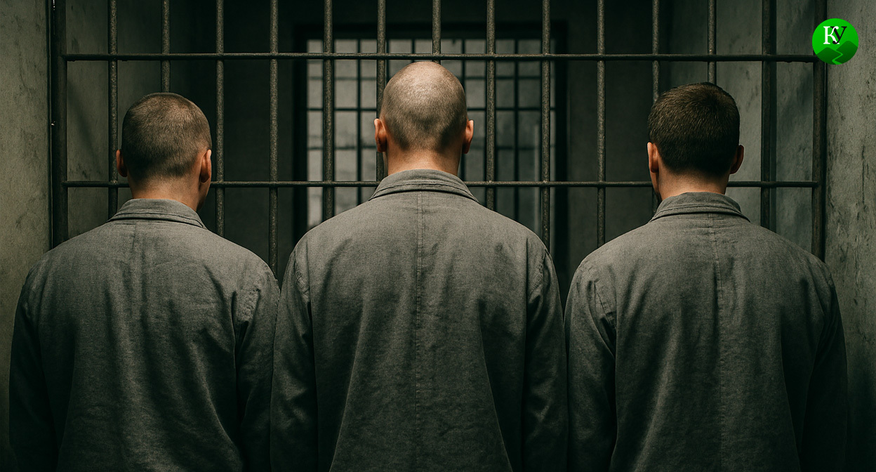 Трое осужденных. Иллюстрация создана "Кавказским узлом" с помощью ИИ в программе Copilot