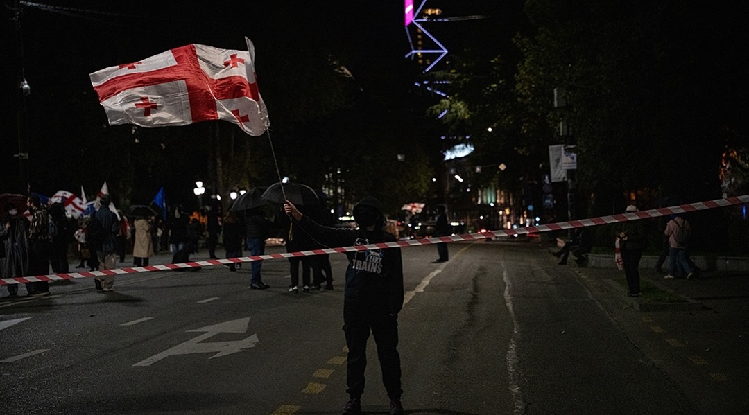 Протест на проспекте Руставели. Фото: Aleksandre Keshelashvili / Publika